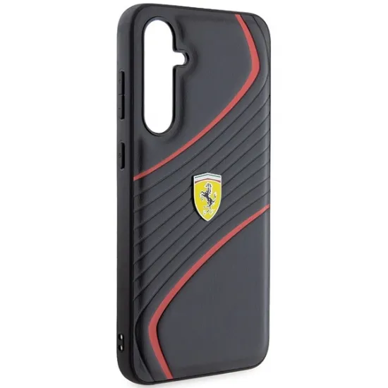 Ferrari Twist Metal Logo case for Samsung Galaxy S23 FE - black