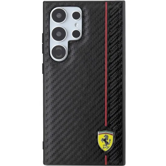 Ferrari Carbon Printed Line case for Samsung Galaxy S24 Ultra - black