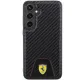 Ferrari Carbon Stitched Bottom case for Samsung Galaxy S24+ - black
