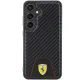 Ferrari Carbon Stitched Bottom case for Samsung Galaxy S24 - black