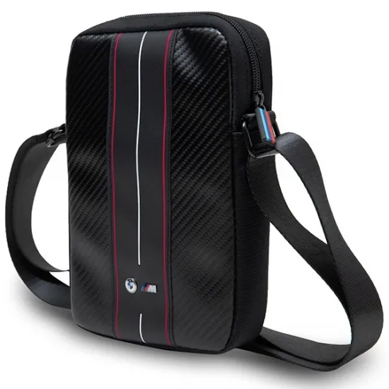 BMW Carbon &amp; Red Stripe bag for a 10&quot; tablet - black
