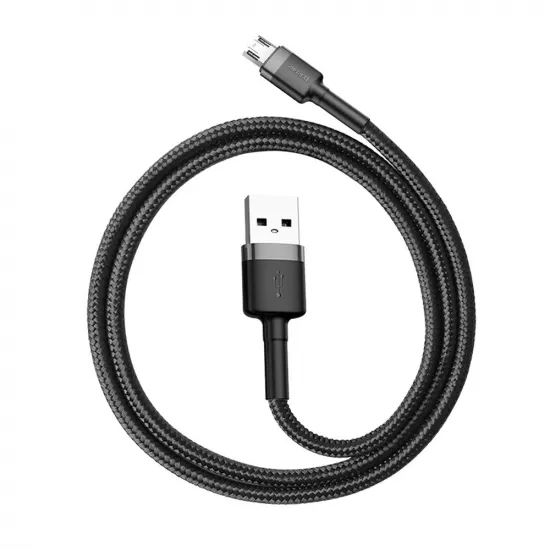 Baseus Cafule Cable durable nylon cable USB / micro USB QC3.0 2.4A 0.5M black-gray (CAMKLF-AG1)