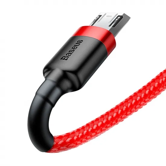 Baseus Cafule Cable durable nylon cable USB / micro USB QC3.0 2.4A 1M red (CAMKLF-B09)