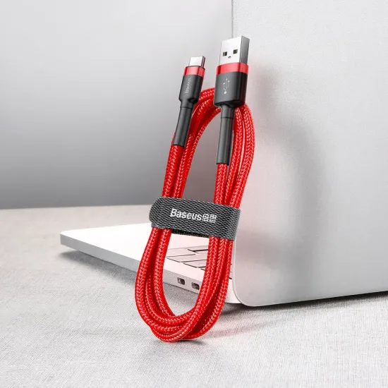 Baseus Cafule Cable durable nylon cable USB / USB-C QC3.0 3A 1M red (CATKLF-B09)