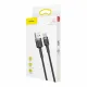 Baseus Cafule Cable durable nylon cable USB / USB-C QC3.0 3A 1M black-gray (CATKLF-BG1)