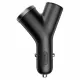 Baseus Y Type Car Charger car charger 2x USB + cigarette lighter socket 3.4A black (CCALL-YX01)