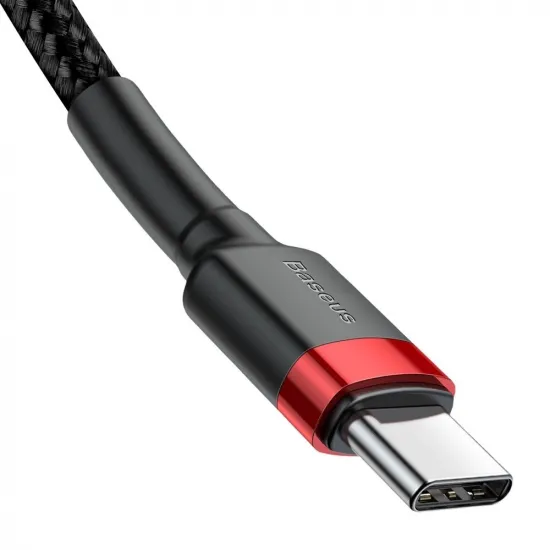 Baseus CATKLF-G91 USB-C - USB-C PD QC cable 60W 3A 480Mb/s 1m - black and red