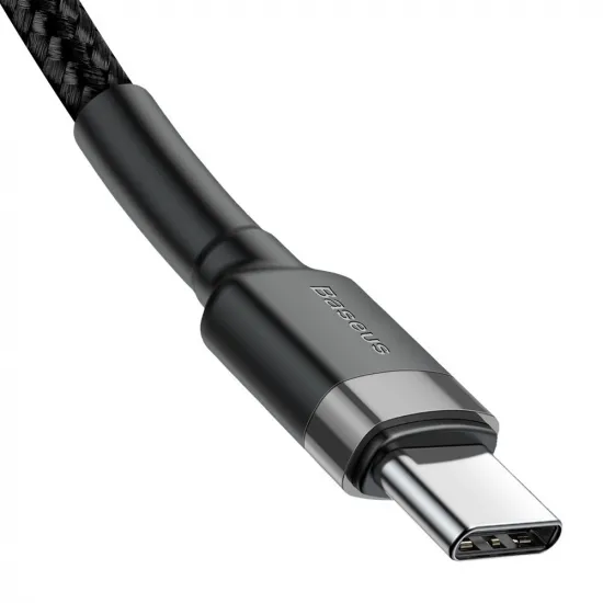 Baseus CATKLF-HG1 USB-C - USB-C PD QC cable 60W 3A 480Mb/s 2m - black and gray