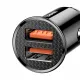 Baseus Circular smart car charger 2x USB QC3.0 Quick Charge 3.0 SCP AFC 30W black (CCALL-YD01)