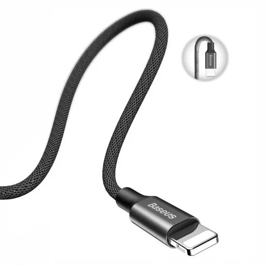 Baseus Yiven fabric braided cable USB / Lightning 1.8M black (CALYW-A01)