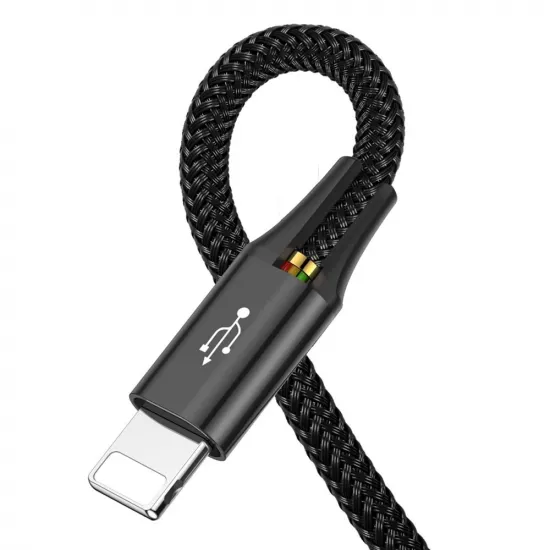 Baseus cable USB 4in1 Lightning / 2x USB Type C / micro USB cable in nylon braid 3.5A 1.2m black (CA1T4-B01)