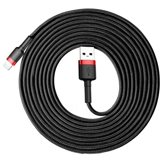 Baseus Cafule USB-A / Lightning 2A QC 3.0 cable 3 m - black and red