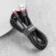 Baseus Cafule Cable durable nylon cable USB / USB-C QC3.0 2A 3M black-red (CATKLF-U91)