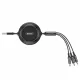 Baseus Golden Loop 3in1 extendable cable USB - micro USB / Lightning / USB-C 3.5A 35cm - 120cm black (CAMLT-JH01)