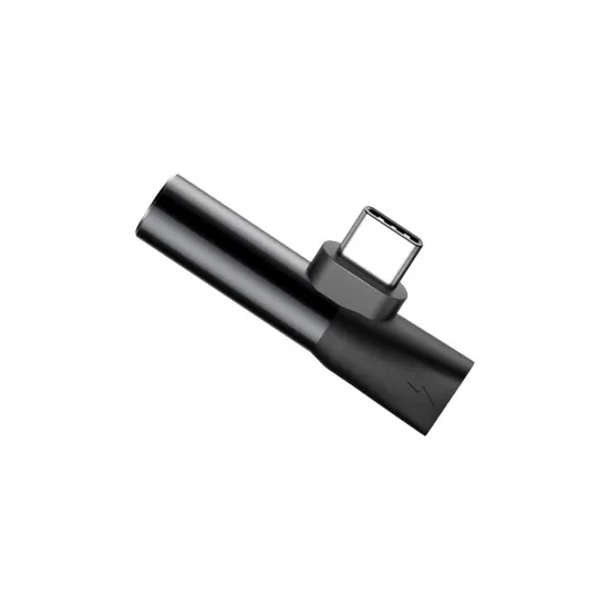 [RETURNED ITEM] Baseus Audio Converter L41 Adapter from USB-C to USB-C port (female) + headphones jack 3,5 mm (female) black (CATL41-01)