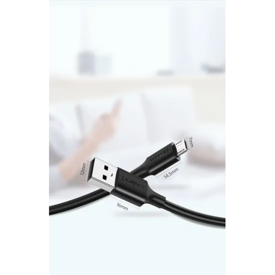 Ugreen Kabel USB - Micro USB 2A 2m schwarzes Kabel (60138)