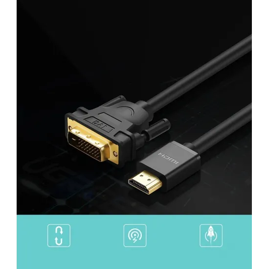 Ugreen cable HDMI - DVI 4K 60Hz 30AWG cable 1m black (30116)