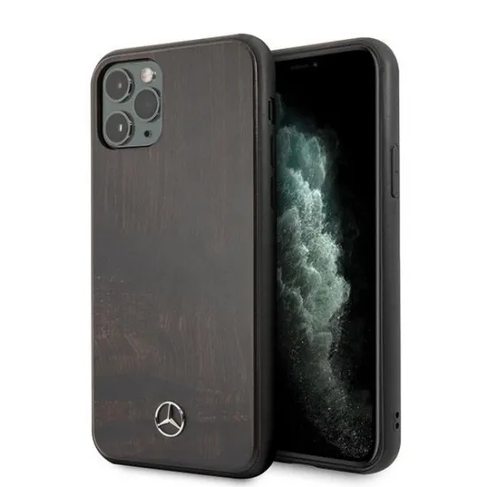 Mercedes Wood Line Rosewood case for iPhone 11 Pro - brown