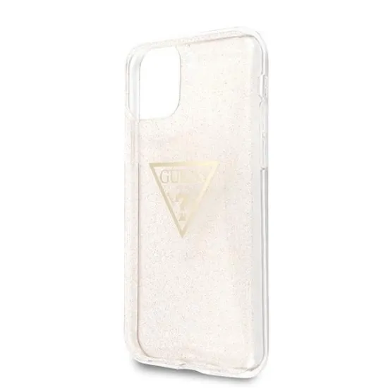 Guess GUHCN58SGTLGO iPhone 11 Pro gold/gold hard case Glitter Triangle