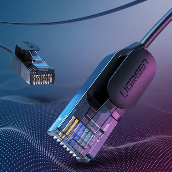 Ugreen Kabel Internet Netzwerkkabel Ethernet Patchkabel RJ45 Cat 6A UTP 1000Mbps 10m schwarz (70656)