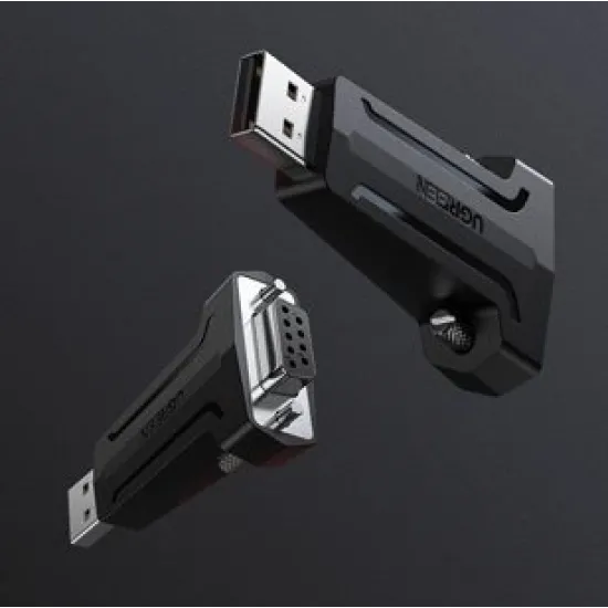 Ugreen Adapterkonverter DB9 RS-232 - USB schwarz (80111 CM326)