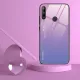 Gradient Glass Durable Cover with Tempered Glass Back Huawei P40 Lite E pink-purple