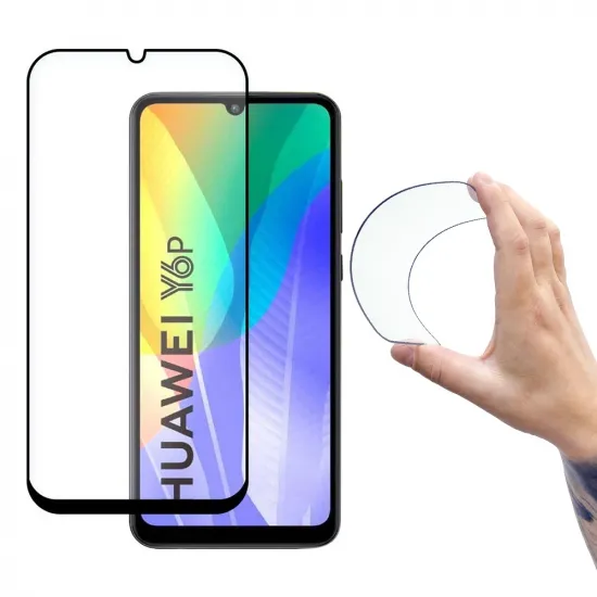 Wozinsky Full Cover Flexi Nano Glasfolie gehärtetes Glas mit Rahmen Huawei Y6p schwarz