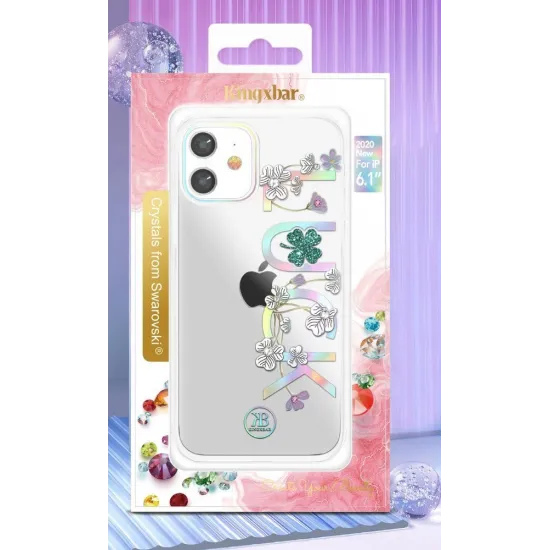 Kingxbar Lucky Series case decorated with original Swarovski crystals iPhone 12 mini transparent (Luck)