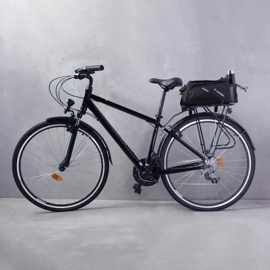 Wozinsky bike carrier bag with 9l shoulder strap (rain cover included) black (WBB22BK)