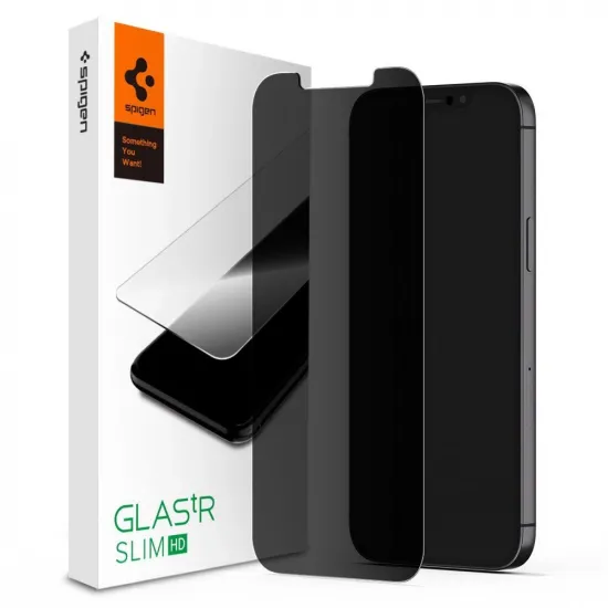 TEMPERED GLASS Spigen GLASS.TR IPHONE 12/12 PRO PRIVACY