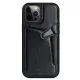 Nillkin Aoge Leather Case Flexible Armored Genuine Leather Case with Pocket for iPhone 12 Mini Black