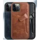 Nillkin Aoge Leather Case flexible armored genuine leather case with pocket for iPhone 12 mini brown