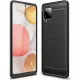 Carbon Case Flexible Cover TPU Case for Samsung Galaxy A42 5G black