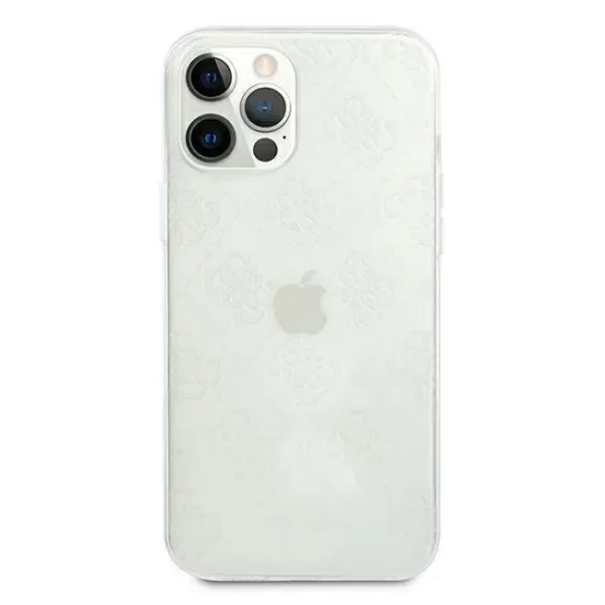 Guess GUHCP12L3D4GTR iPhone 12 Pro Max 6.7&quot; transparent hardcase 4G 3D Pattern Collection