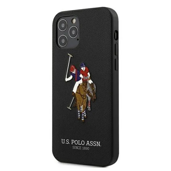US Polo USHCP12LPUGFLBK iPhone 12 Pro Max 6.7" black/black Polo Embroidery Collection
