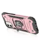 Wozinsky Ring Armor Case Kickstand Tough Rugged Cover for iPhone 12 mini pink