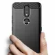 Carbon Case Flexible Cover TPU Case for Nokia 2.4 black