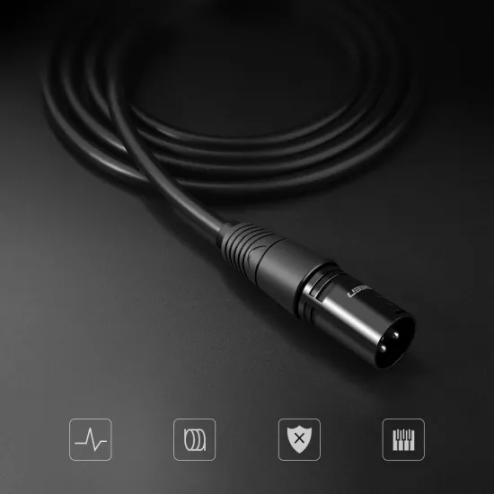 Ugreen Verlängerungskabel Audio-Mikrofonkabel für Mikrofon XLR (weiblich) - XLR (männlich) 1 m (AV130)