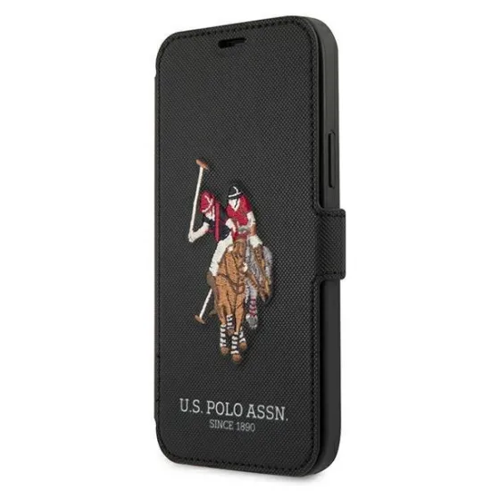 US Polo USFLBKP12MPUGFLBK iPhone 12/12 Pro 6,1" czarny/black book Polo Embroidery Collection
