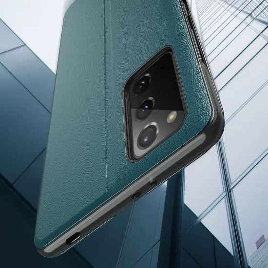 Eco Leather View Case elegant bookcase type case with kickstand for Xiaomi Poco M3 / Xiaomi Redmi 9T black