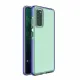 Spring Case clear TPU gel protective cover with colorful frame for Samsung Galaxy S21 Ultra 5G blue