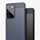 Carbon Case Flexible Cover TPU Case for Samsung Galaxy S21 Ultra 5G blue