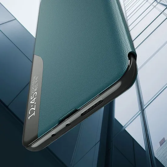 Eco Leather View Case booktype case schutzhülle aufklappbare hülle Samsung Galaxy A72 4G grün