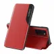 Eco Leather View Case elegant bookcase type case with kickstand for Samsung Galaxy A52s 5G / A52 5G / A52 4G red