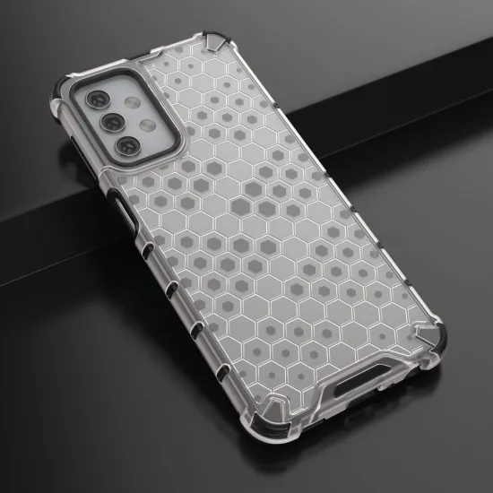 Honeycomb Handyhülle Schutzhülle mit TPU Rahmen für Samsung Galaxy A32 5G transparent