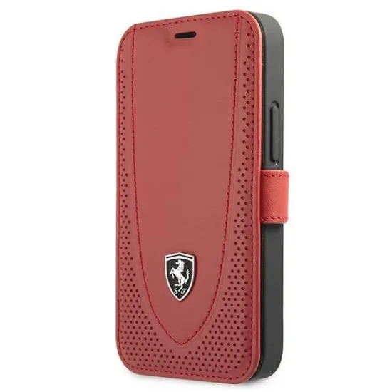 Ferrari FEOGOFLBKP12SRE iPhone 12 mini 5.4&quot; red/red book Off Track Perforated