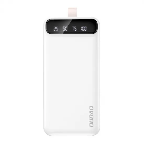 Dudao powerbank 30000 mAh 2x USB / USB-C with LED light white (K8s+ white)