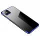 Clear Color Silikon Gel Electroplating frame Handyhülle Schutzhülle für Samsung Galaxy S21 Ultra 5G blau