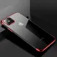 Clear Color Case Gel TPU Electroplating frame Cover for Samsung Galaxy S21 Ultra 5G red