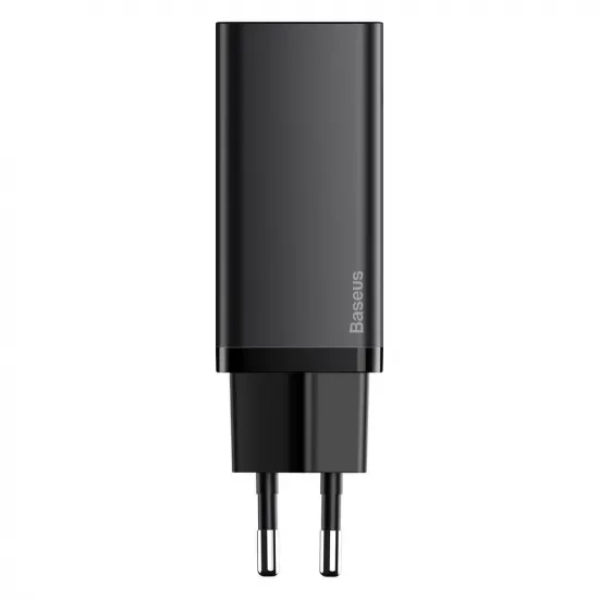 Baseus GaN2 Lite fast charger 65W USB / USB Type C Quick Charge 3.0 Power Delivery (gallium nitride) black (CCGAN2L-B01)